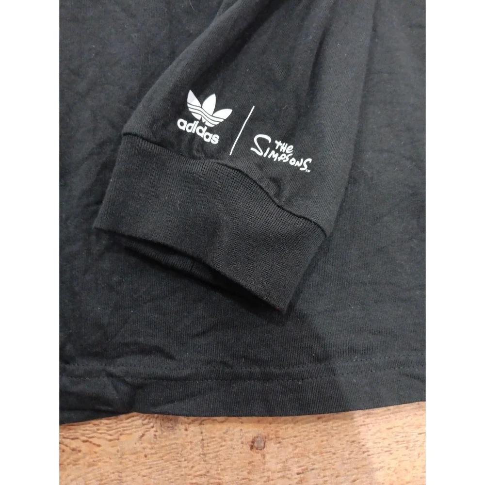 Adidas X The Simpsons Shirt Men's XL Krusty Burger Long Sleeve Tee‎ Black 2512
